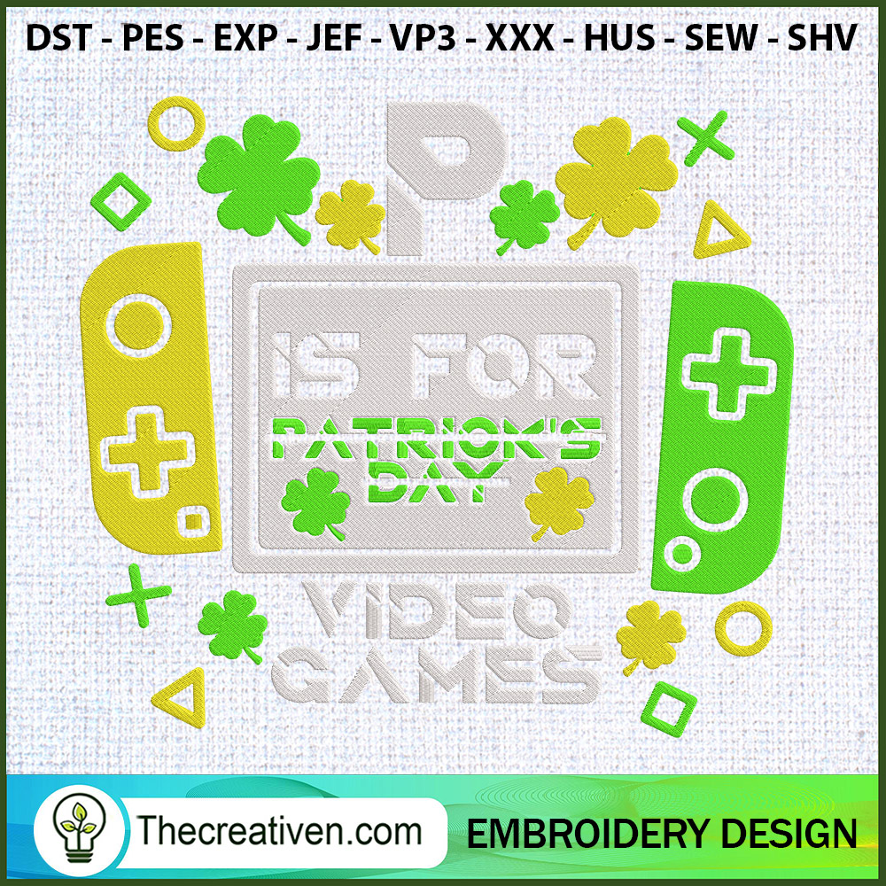 It’s For Patrick’s Day Video Embroidery Design 1 It’s For Patrick’s Day Video Embroidery Design