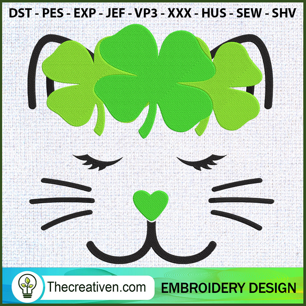 Cat St.Patrick’s Day Embroid Embroidery Design 1 Cat St.Patrick’s Day Embroid Embroidery Design