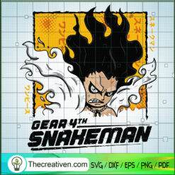 Gear 4th Snakeman SVG, One Piece SVG, Luffy Gear SVG
