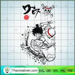 Luffy Strike Out SVG, Monkey D.Luffy SVG, One Piece SVG