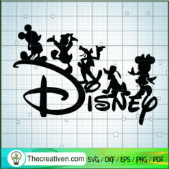 Disney Words Mickey And Friends SVG, Disney SVG, Disney Characters SVG
