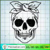 Skull Messy Bun SVG, Skull SVG, Messy Bun SVG 2 Untitled 13 copy 1