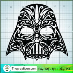 Darth Vader Pattern Head SVG, Darth Vader SVG, Star Wars SVG