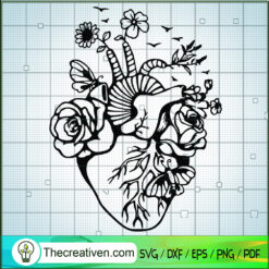 Floral Heart SVG, The Heart SVG, Trending SVG