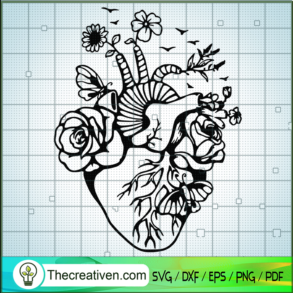 Floral Heart SVG, The Heart SVG, Trending SVG 1 Floral Heart SVG, The Heart SVG, Trending SVG