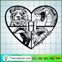 Hogwarts Houses SVG, Harry Potter SVG, Hogwarts School SVG