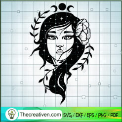 Mystic Girl SVG, Girl Art SVG, Girl SVG