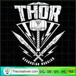 Mjölnir SVG, Thor Asgardian Warrior SVG, Thor's Hammer SVG