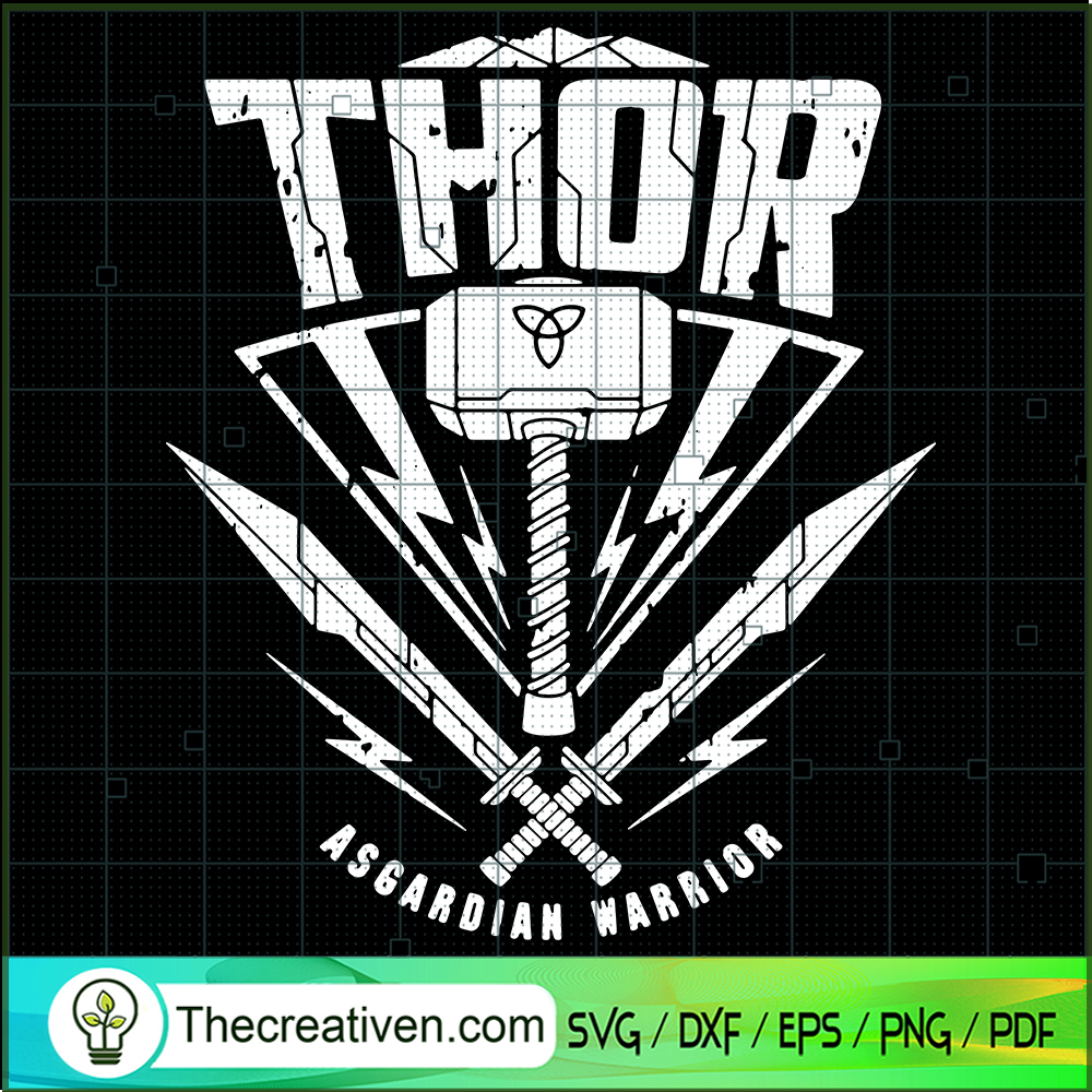 Mjölnir SVG, Thor Asgardian Warrior SVG, Thor's Hammer SVG 1 Mjölnir SVG, Thor Asgardian Warrior SVG, Thor's Hammer SVG
