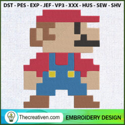 Mario 8 Bit Embroidery Designs Embroidery Design – Digital Download