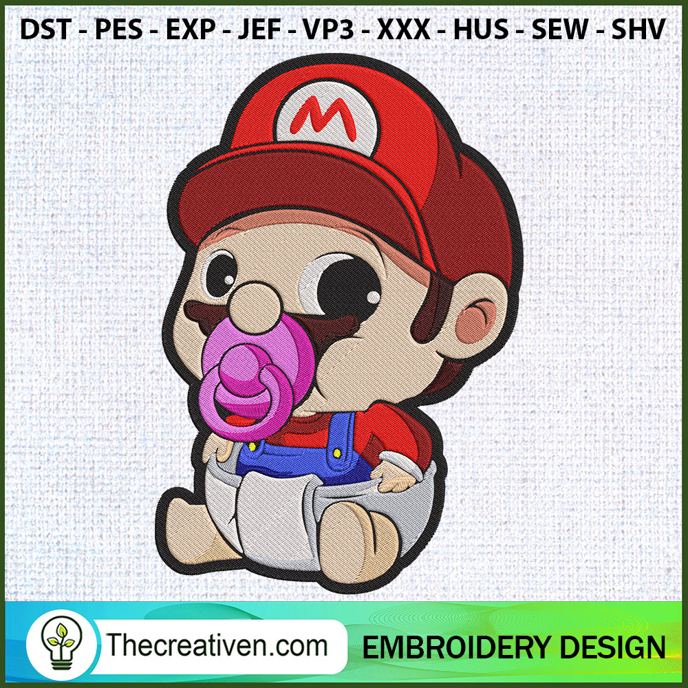 Baby Mario Embroidery Designs Embroidery Design – Digital Download 1 Baby Mario Embroidery Designs Embroidery Design – Digital Download