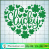 Lucky Heart SVG, Lucky SVG, St Patrick's Day SVG