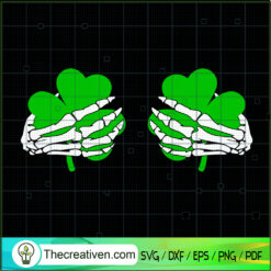 St Patricks Day Skeleton Hands SVG Cut File for Cricut & Silhouette