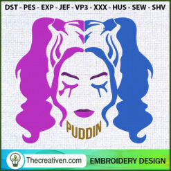 Harley Quinn Colorful Embroi Embroidery Design