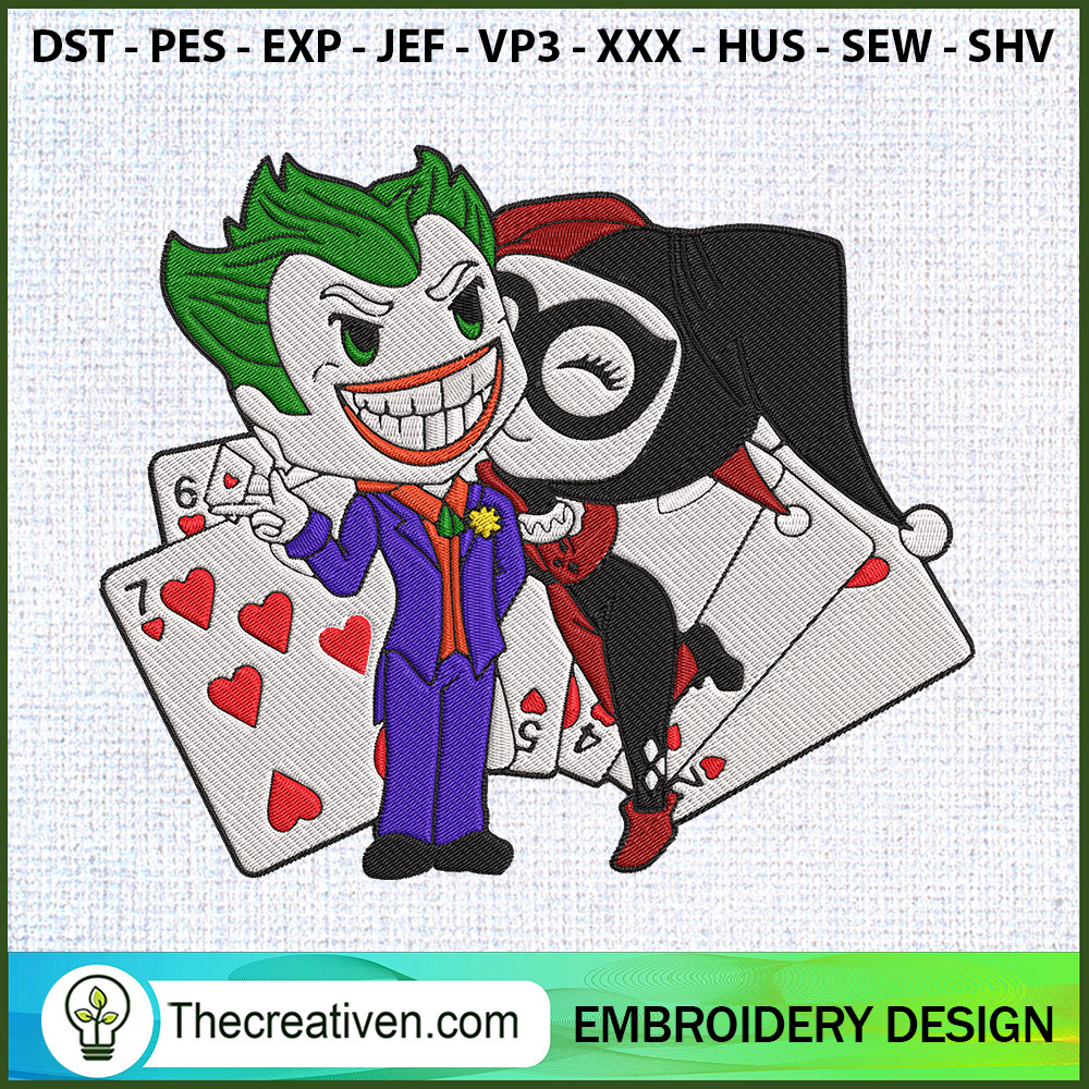 Baby Joker And Harley Quinn Embroidery Design 1 Baby Joker And Harley Quinn Embroidery Design