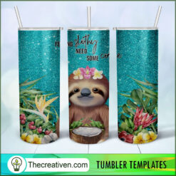 Feeling Sloth Need Some Coffee Tumbler Wrap Download
