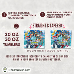 Alternative view of Pokemon The Series XY Full Tum Tumbler Wrap Download
