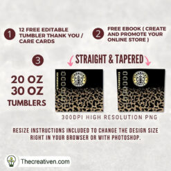 Alternative view of Starbucks Gold Leopard Full Tu Tumbler Wrap Download