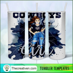 Cowboys Girl Full Tumbler Wrap Tumbler Wrap – Digital Download