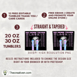 Alternative view of No More Tears Full Tumbler Wrap Tumbler Wrap – Digital Download