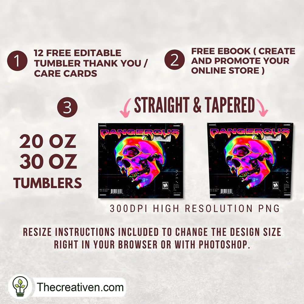 Dangerous Full Tumbler Wrap Tumbler Wrap – Digital Download 2 Dangerous Full Tumbler Wrap Tumbler Wrap – Digital Download - Image 2