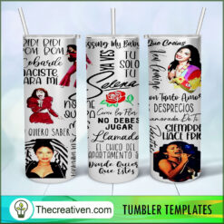 Selena Full Tumbler Wrap Tumbler Wrap – Digital Download