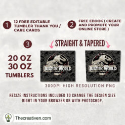 Alternative view of Jurrassic World Full Tumbler Wrap Tumbler Wrap – Digital Download