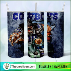 Cowboys Player Art Full Tumbler Wrap Tumbler Wrap – Digital Download