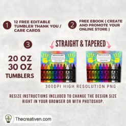 Alternative view of Composition Book Full Tumbler Wrap Tumbler Wrap – Digital Download