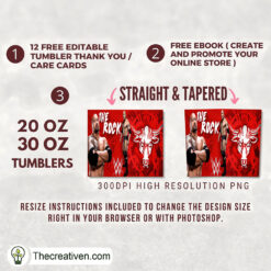 Alternative view of The Rock Full Tumbler Wrap Tumbler Wrap – Digital Download