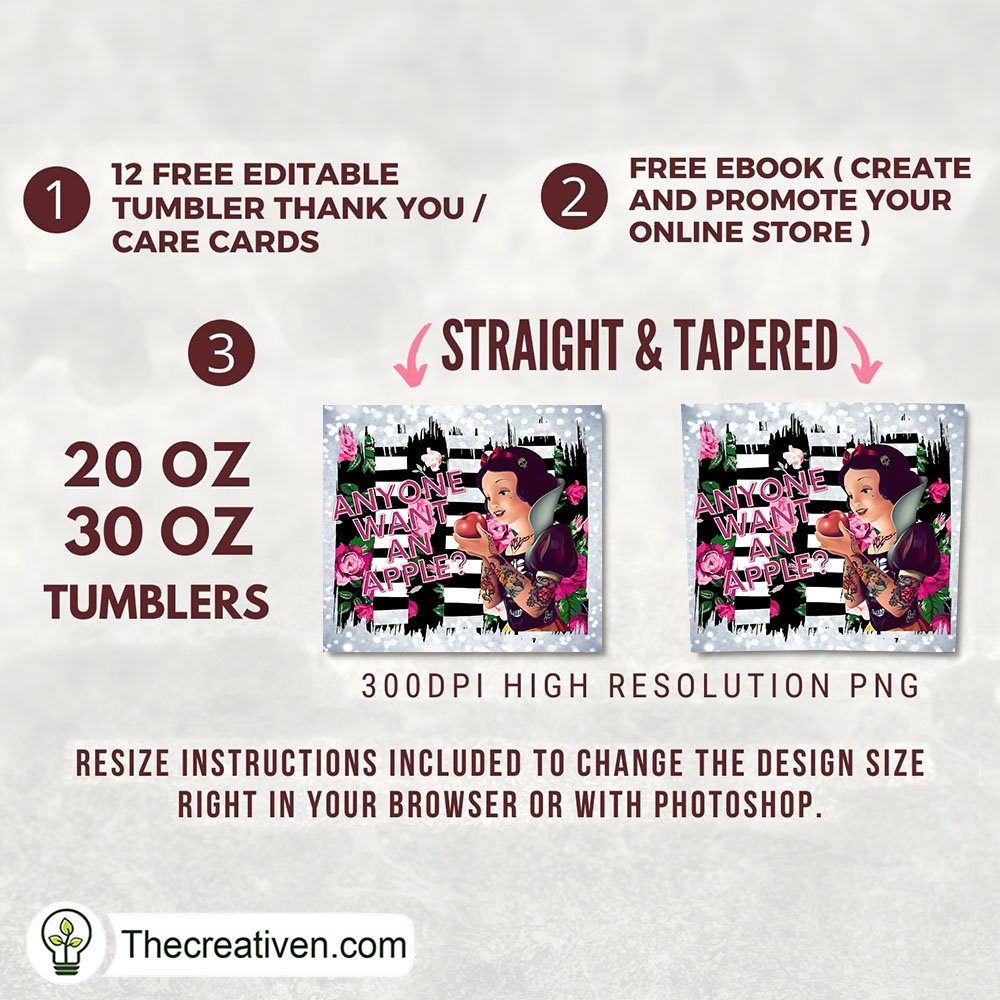 Anyone Want An Apple Full Tumbler Wrap Tumbler Wrap – Digital Download 2 Anyone Want An Apple Full Tumbler Wrap Tumbler Wrap – Digital Download - Image 2