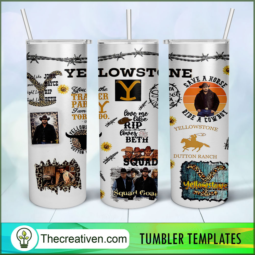 Yellowstone Full Tumbler Wrap Tumbler Wrap – Digital Download 1 Yellowstone Full Tumbler Wrap Tumbler Wrap – Digital Download