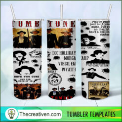 Doc Holliday Full Tumbler Wrap Tumbler Wrap – Digital Download