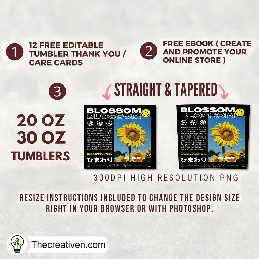 Blossom Full Tumbler Wrap Tumbler Wrap – Digital Download 2 Blossom Full Tumbler Wrap Tumbler Wrap – Digital Download - Image 2