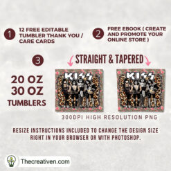 Alternative view of Kiss Full Tumbler Wrap Tumbler Wrap – Digital Download