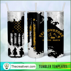 Yellowstone Dutton Ranch Full Tumbler Wrap Tumbler Wra Design 81149