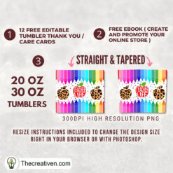 Alternative view of Teacher Life Full Tumbler Wrap Tumbler Wrap – Digital  Design 81146