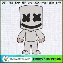 Marshmello Chibi Embroidery  Embroidery Design