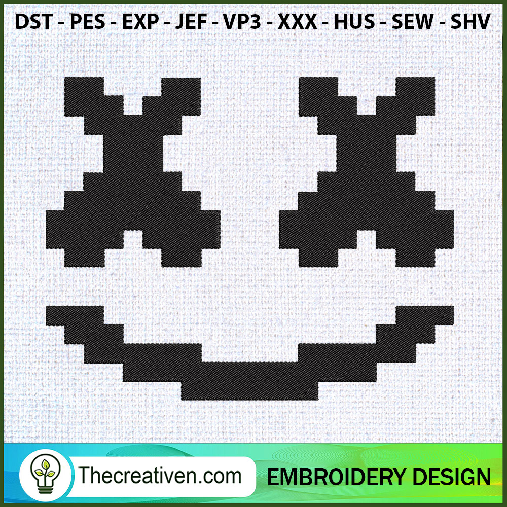 Marshmello Pixel Logo Embroi Embroidery Design 1 Marshmello Pixel Logo Embroi Embroidery Design