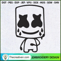 Cute Chibi Marshmello Embroi Embroidery Design