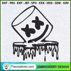 Marshmello Head Flow Embroid Embroidery Design