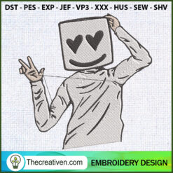 Hi I’am Marshmello Embroider Embroidery Design