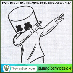 Dabbing Marshmello Embroider Embroidery Design
