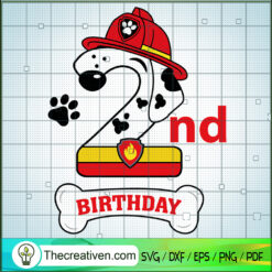 2nd Birthday Patrol SVG, Paw Patrol SVG, Birthday Kids SVG