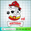3rd Marshall Birthday SVG, Paw Patrol SVG, Birthday Kids SVG
