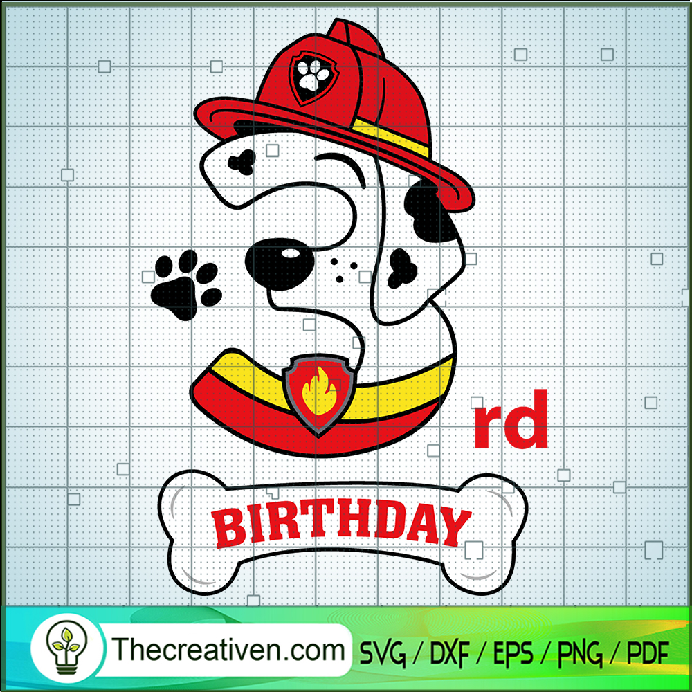 3rd Marshall Birthday SVG, Paw Patrol SVG, Birthday Kids SVG 1 3rd Marshall Birthday SVG, Paw Patrol SVG, Birthday Kids SVG