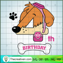 4th Birthday Skye SVG, Paw Patrol Skye SVG, Birthday SVG
