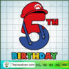 5th Birthday Mario Bros SVG, Super Mario SVG, 5th Birthday Kids SVG