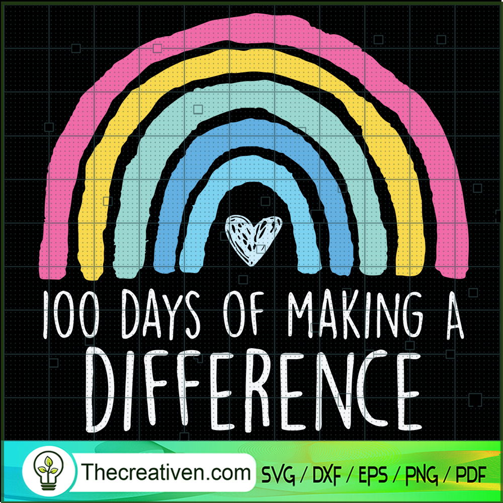 100th Days Of Making A Difference SVG Cut File for Cricut & Silhouette 1 100th Days Of Making A Difference SVG Cut File for Cricut & Silhouette