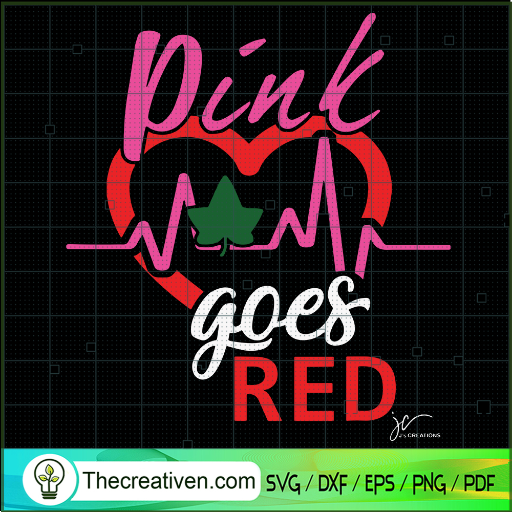 AKA Pink Goes Red For Heart SVG Cut File for Cricut 1 AKA Pink Goes Red For Heart SVG Cut File for Cricut